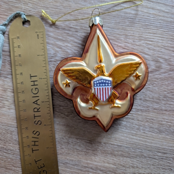 Boy Scouts of America Christmas Ornament hand painted glass - Picture 2 of 3